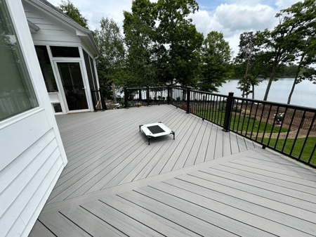 large grey deck